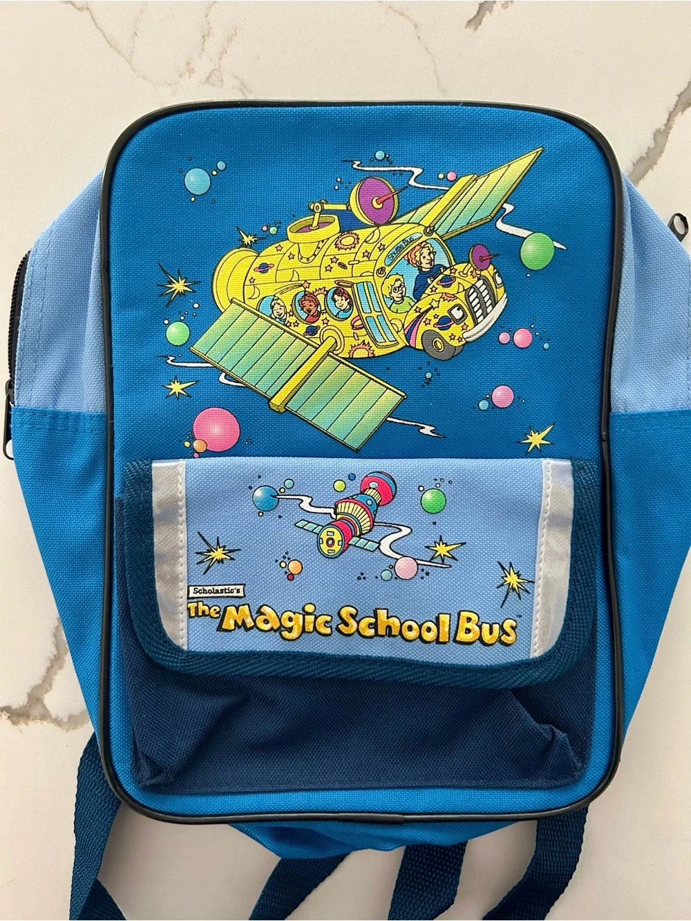 The Magic School Bus Backpack Scholastic Rare 1994 Vintage NEW No Tags Blue Kids